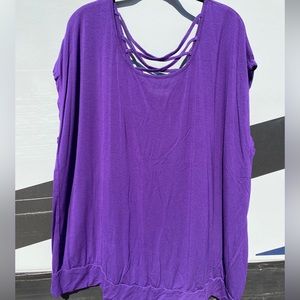 Purple cross back shirt Torrid Size 3